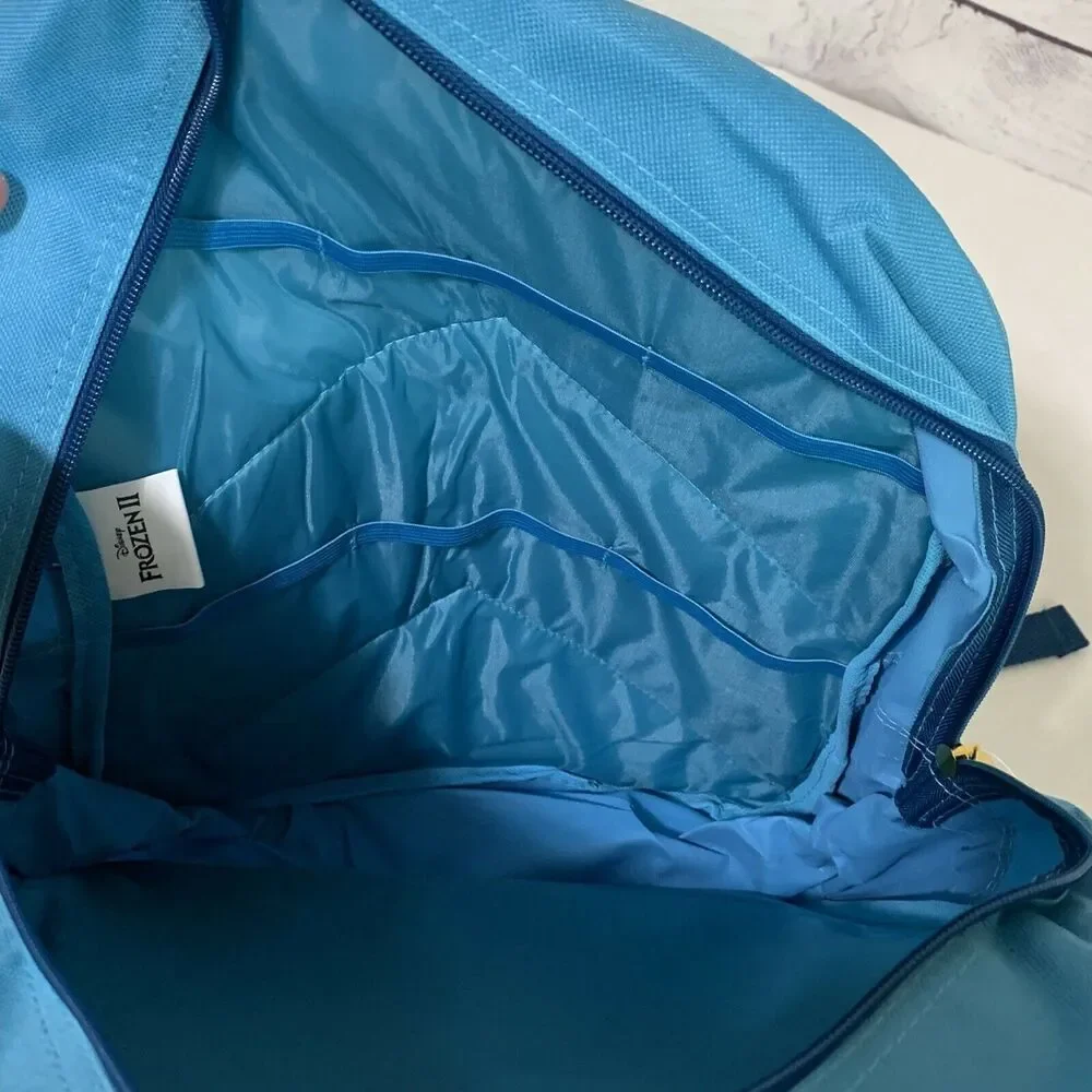 Disney Frozen II Backpack  Anna & Elsa Blue Sparkle School Laptop Bookbag Kids